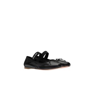 Miu Miu Black Leather Ballerinas
