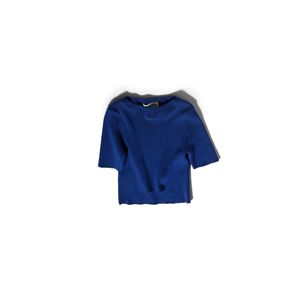Miu Miu Blue Cotton Boat Neck Sweater