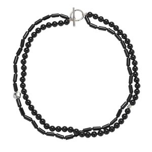 Agmes Metallic Willa Onyx Necklace