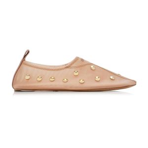 Chloé Pink Rita Mesh Studded Ballet Flats
