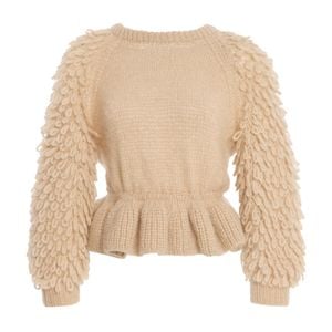 Ulla Johnson Natural Selene Textured Alpaca-Blend Sweater