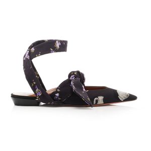 Altuzarra Black Kirk Printed Flat