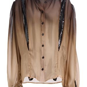 Elie Saab Brown Ombré Chiffon Shirt