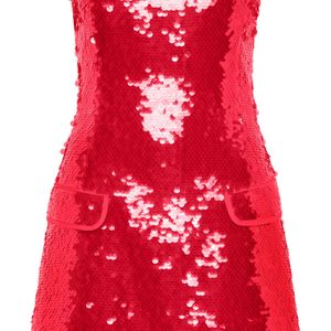 Paris Georgia Red Mermaid Sequined Mini Dress