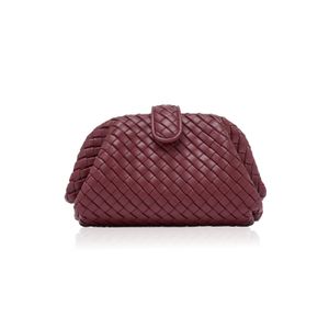 Bottega Veneta Red Small Lauren 1980S Padded Intrecciato Leather Clutch