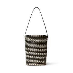 The Row White Small N/S Beau Raffia Tote Bag
