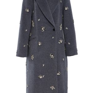 Jonathan Simkhai Blue Gianni Wool Coat