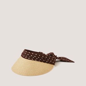 Monsoon Natural Blake Polka Dot Sun Visor