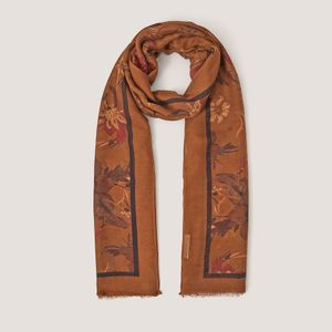 Monsoon Brown Princella Floral Print Scarf