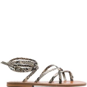 K. Jacques White Python Effect Gaia Sandals