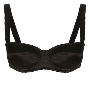 Dolce & Gabbana Black Dolce & Gabbana Satin Balconette Bra Clothing