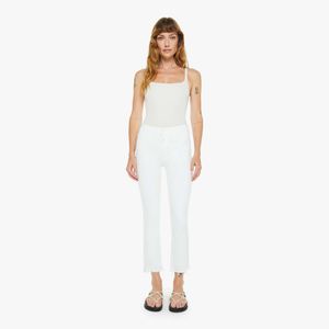 Mother White The Insider Crop Step Fray