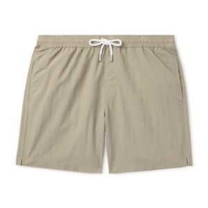 Mr P. Natural Straight-Leg Mid-Length Garment-Dyed Swim Shorts for men