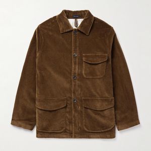 Drake's Brown Cotton-Corduroy Chore Jacket for men