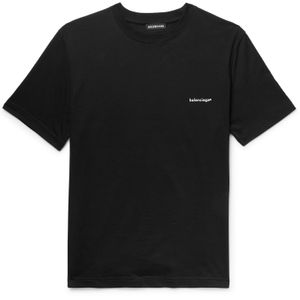 T-shirt en jersey de coton à logo imprimé Balenciaga pour homme en coloris Noir