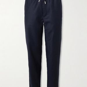 Mr P. Blue James Slim-Fit Wool-Flannel Drawstring Suit Trousers for men