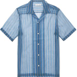 Cmmn Swdn Semi-transparentes 'Duncan' Seidenhemd in Blau für Herren