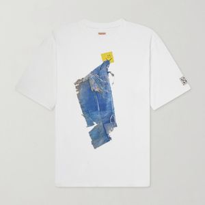 Kapital Blue Printed Cotton-Jersey T-Shirt for men