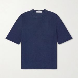 Inis Meáin Blue Linen And Cotton-blend T-shirt for men