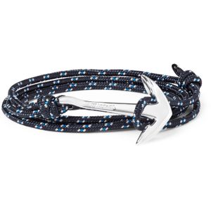 Miansai Blue Anchor Cord Silver-plated Wrap Bracelet for men