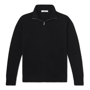 Mr P. Blue James Cashmere Half-Zip Sweater for men