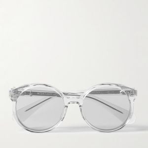 Jacques Marie Mage Grey Round-Frame Acetate Sunglasses for men