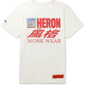 メンズ Heron Preston プリント Tシャツ ホワイト