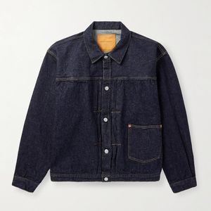 Kaptain Sunshine Blue Selvedge Denim Jacket for men