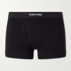 Tom Ford Blue Stretch Cotton-Blend Jersey Boxer Briefs for men