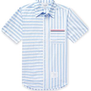 メンズ Thom Browne ブルー And ホワイト ユニバーシティ ストライプ シャツ