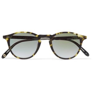 Garrett Leight Brown Hampton 46 Round-frame Tortoiseshell Matte-acetate Mirrored Sunglasses for men