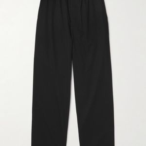 FRAME Black Relaxed Straight-Leg Cotton Trousers for men