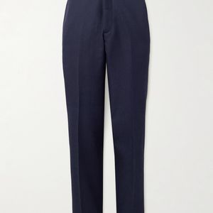 Loro Piana Blue Jarno Straight-Leg Wool And Cotton-Blend Twill Trousers for men
