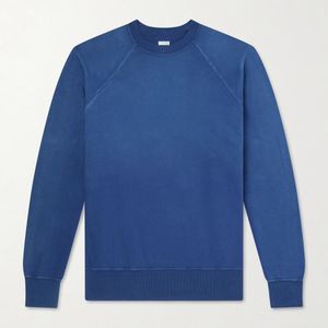 A.PRESSE Blue Cotton-Jersey Sweatshirt for men