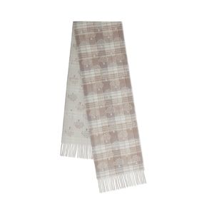 Mulberry Grey Heritage Check & Tree Scarf
