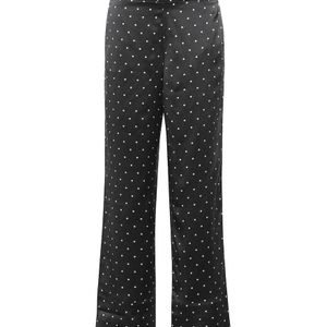 Asceno Schwarz Pyjama-Hose aus Seide