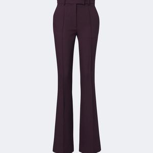 Alex Perry Purple Virgin Wool Flared Pants