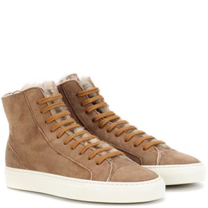 Common Projects Brown Tournament Shearling Sneakers for men