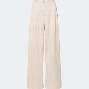 Jonathan Simkhai Natural Grace Striped Wide-Leg Pants