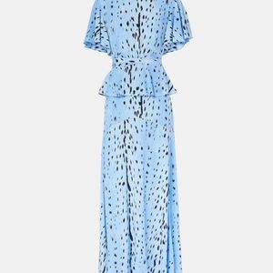 Diane von Furstenberg Blue Levana Printed Maxi Dress