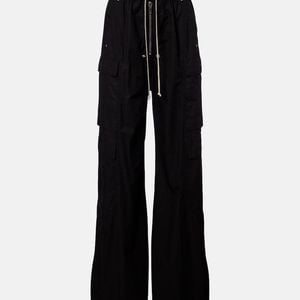 Rick Owens Black Drkshdw Jumbo Belas Cotton Cargo Pants
