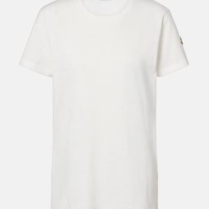 Moncler White Logo Cotton Jersey T-Shirt