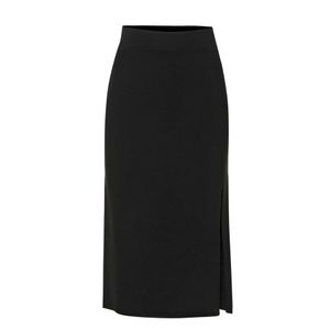 81hours Black Tad Wool Midi Skirt