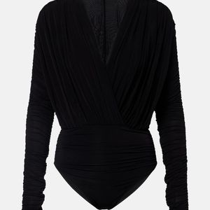 TOVE Black Ayah Gathered Bodysuit