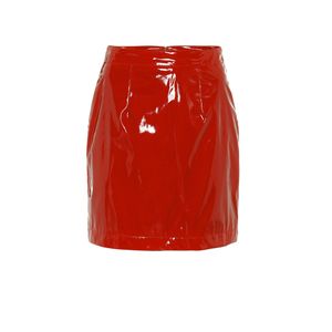 Mini-jupe en vinyle Kirin en coloris Rouge