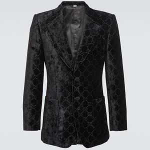 Gucci Black Gg Velvet Jacket for men