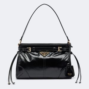Prada Black Bonnie Small Leather Shoulder Bag