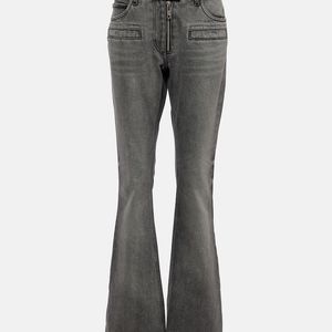 Courreges Grey Low-Rise Straight Jeans