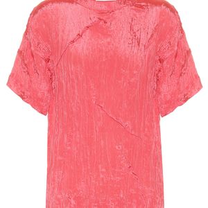 Rejina Pyo Pink T-Shirt Mattie aus Satin