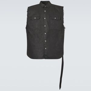 Rick Owens Black Drkshdw Oversized Cotton Shirt for men